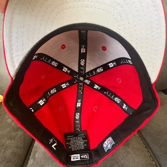 Cleveland Browns Hat Cap Fitted Size 7 1/4 Red New Era Elf Football 59FIFTY - Picture 6 of 8